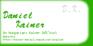 daniel kainer business card